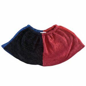 Urban Renewal Color-block Mini Skirt in Red, Black, and Blue